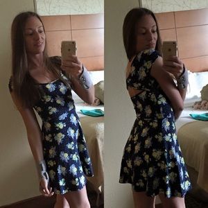 Charlotte Russe | Blue Floral Skater Dress